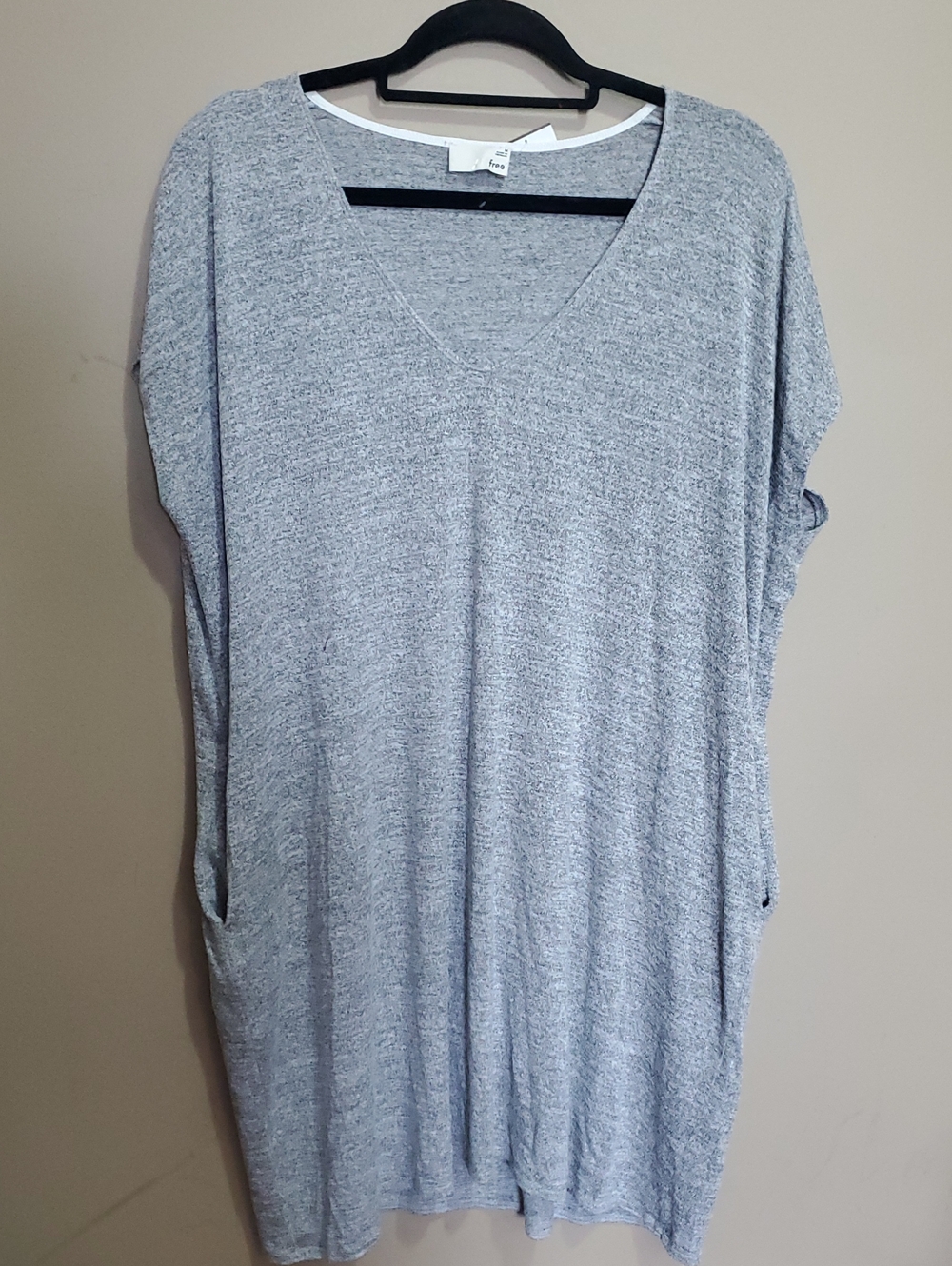 Wilfred Heather Gray V-Neck Tunic Top/dress Size Medium